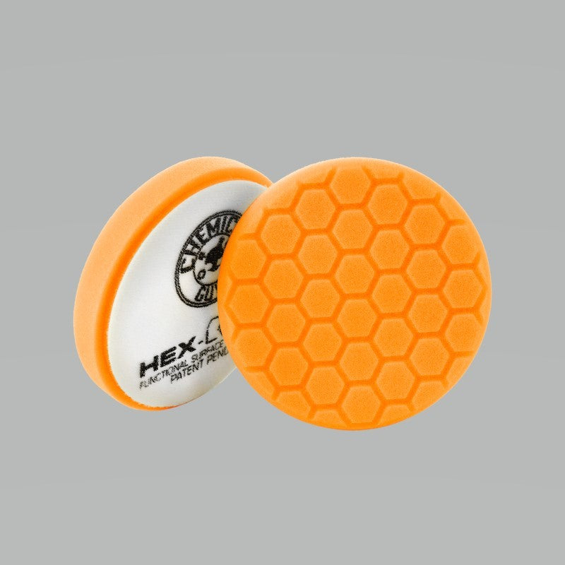 Chemical Guys BUFX_102HEX4 Hex-Logic Self-Centered Medium-Heavy Cutting Pad - Orange - 4in