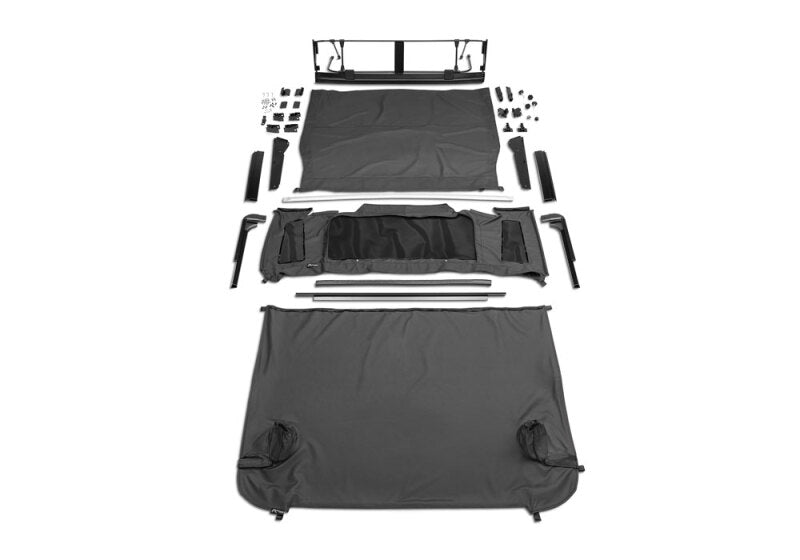 Rampage 990235 2007-2018 Jeep Wrangler(JK) 2-Door Trailview Tonneau Top - Black Diamond