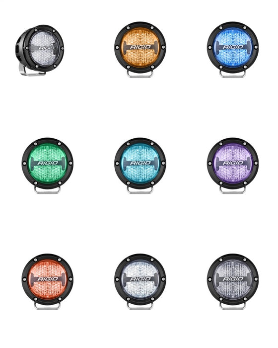 Rigid Industries 36400 360-Series 4in LED Off-Road Diffused Beam - RGBW Backlight (Pair)