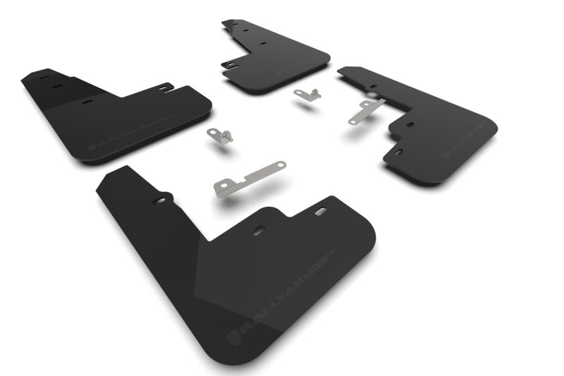 Rally Armor MF96-UR-BLK-MBK 21-25 Ford Mustang Mach-E/GT/Rally Black UR Mud Flap w/Metallic Black Logo