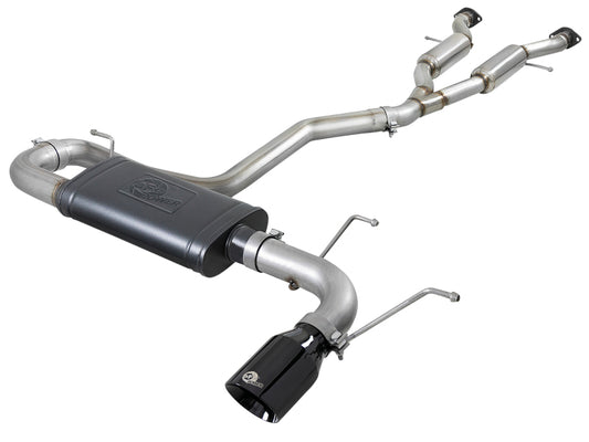 aFe 49-38078-B Large Bore HD 3in 304 SS Cat-Back Exhaust w/ Black Tips 14-19 Jeep Grand Cherokee (WK2) V6-3.6L
