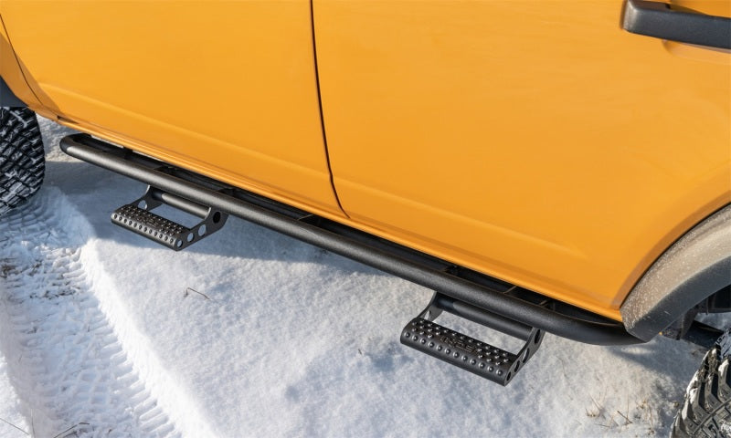 N-Fab F214BRKRS4 RKR Step System 2021 Ford Bronco 4 Door - Tex. Black - 1.75in