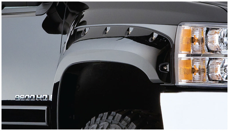 Bushwacker 40947-02 07-14 GMC Sierra 2500 HD Fleetside Cutout Style Flares 4pc 78.7/97.6in Bed - Black