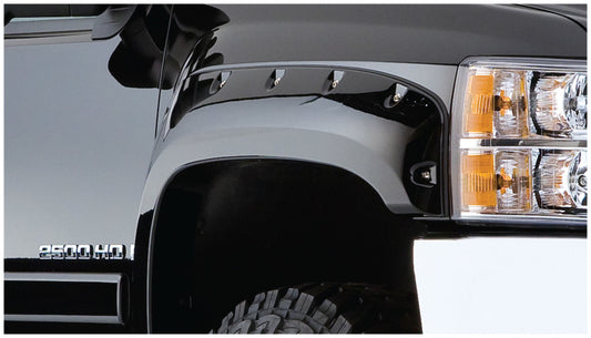 Bushwacker 40947-02 07-14 GMC Sierra 2500 HD Fleetside Cutout Style Flares 4pc 78.7/97.6in Bed - Black