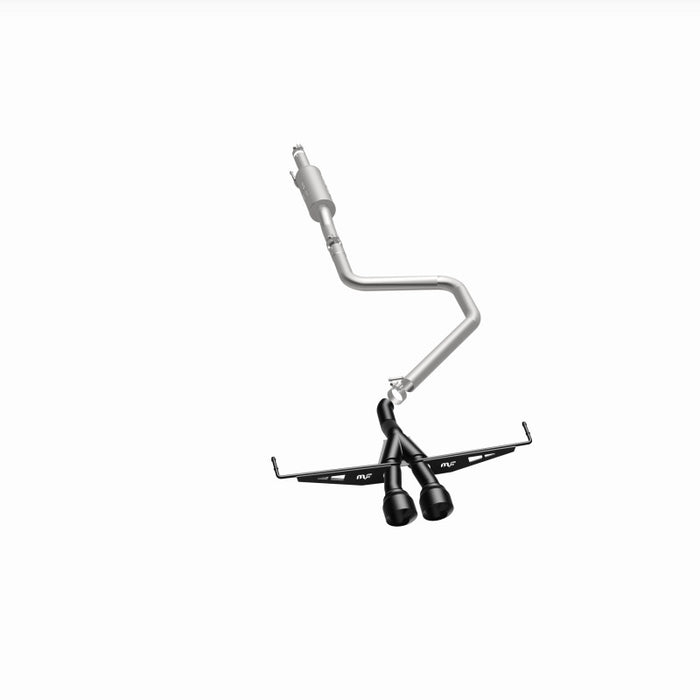 Magnaflow 19455 MagnaFlow 2019 Hyundai Veloster 1.6L 2.5in Center Exit Stainless Steel Cat-Back Exhaust w/Blk Tips