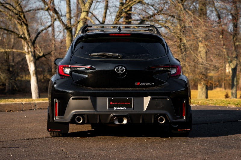Rally Armor MF89-UR-BLK-DGRY 23-25 Toyota GR Corolla Black UR Mud Flap w/Dark Grey Logo