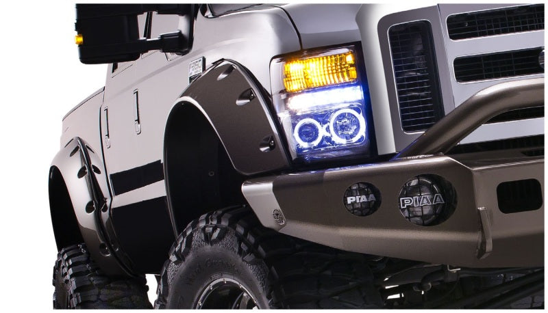 Bushwacker 20047-02 08-10 Ford F-250 Super Duty Cutout Style Flares 2pc - Black