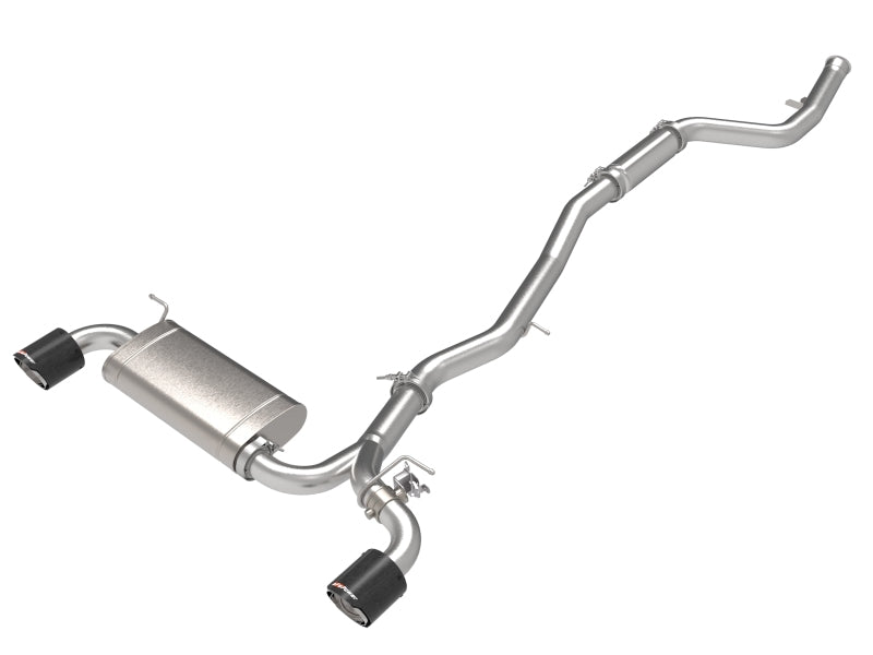 aFe 49-36050-C POWER Takeda 2021 Toyota Supra 2.0L (t) 2.5in-3in 304 SS CB Exhaust w/ Carbon Tips