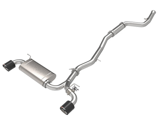aFe 49-36050-C POWER Takeda 2021 Toyota Supra 2.0L (t) 2.5in-3in 304 SS CB Exhaust w/ Carbon Tips
