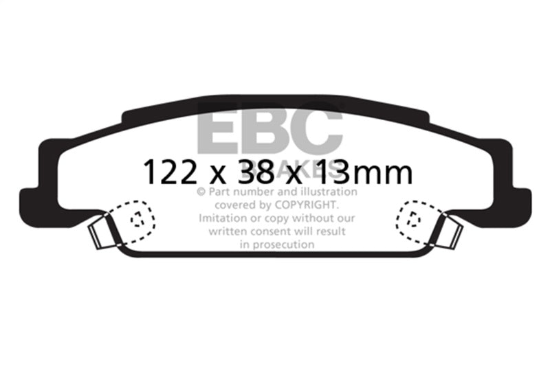 EBC DP31646/2C 05-08 Pontiac Grand Prix 5.3 Redstuff Rear Brake Pads