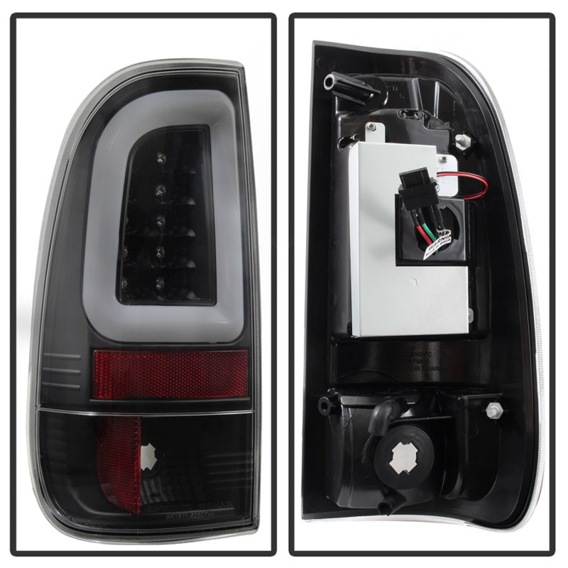 SPYDER 5084712 Spyder 08-16 Ford Super Duty F-250 V3 Light Bar LED Tail Lights - Black (ALT-YD-FS07V3-LBLED-BK)