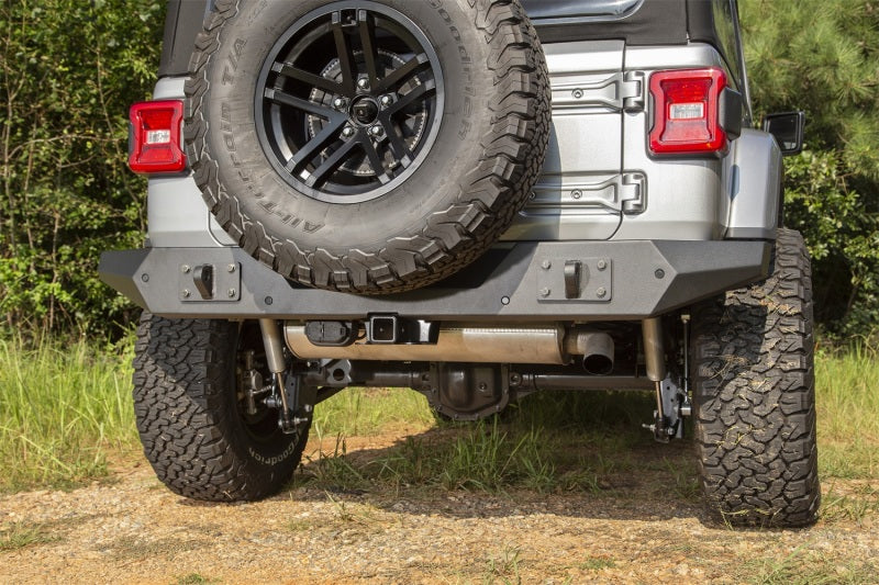 Rugged Ridge 11548.51 Spartan Rear Bumper Full Width 18-20 Jeep Wrangler JL