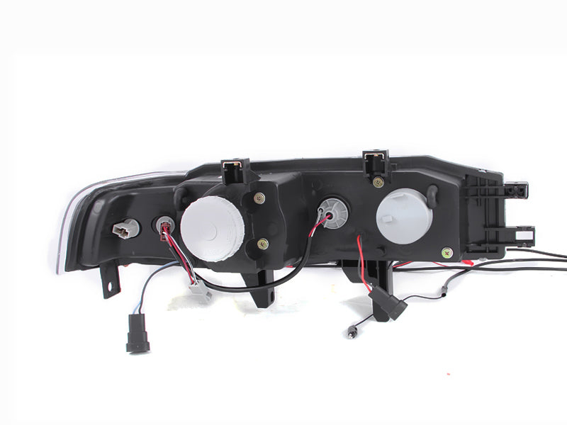 ANZO 121048 1990-1993 Honda Accord Projector Headlights w/ Halo Black 1pc