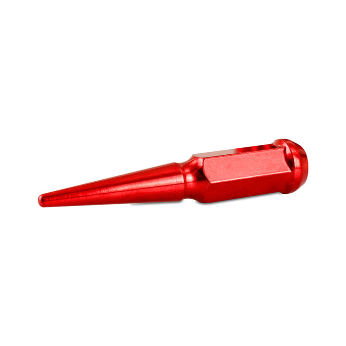 Mishimoto MMLG-SP1215-24RD Steel Spiked Lug Nuts M12 x 1.5 24pc Set Red