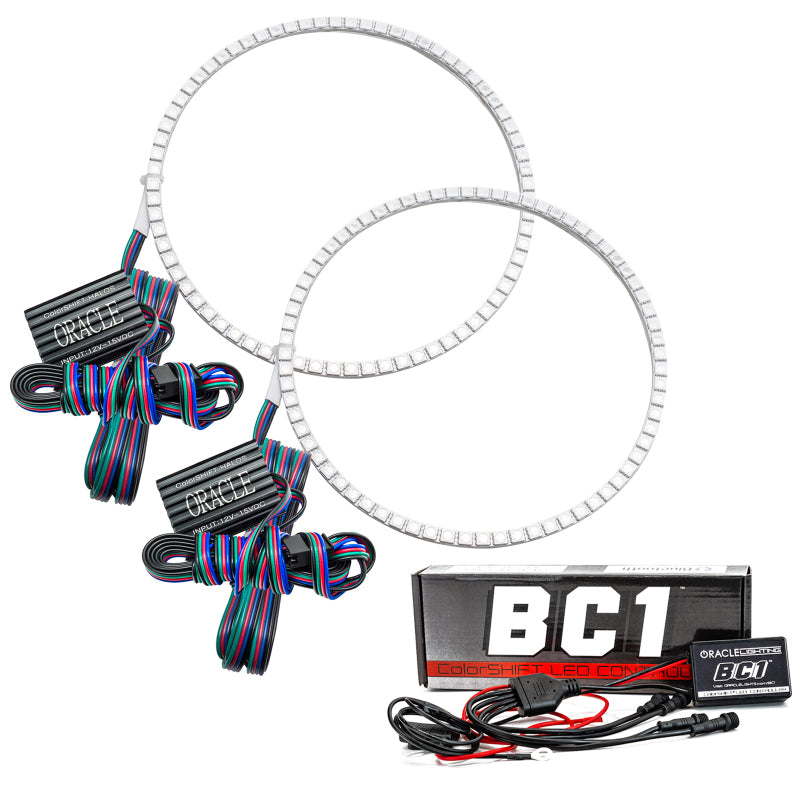 ORACLE Lighting 1214-335 Oracle Jeep Wrangler JL/JT LED Surface Mount Headlight Halo Kit - w/ BC1 Controller SEE WARRANTY