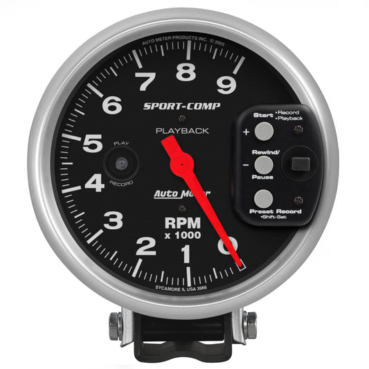 Autometer ATM3966 5in S/C 9000 RPM Playback Tach