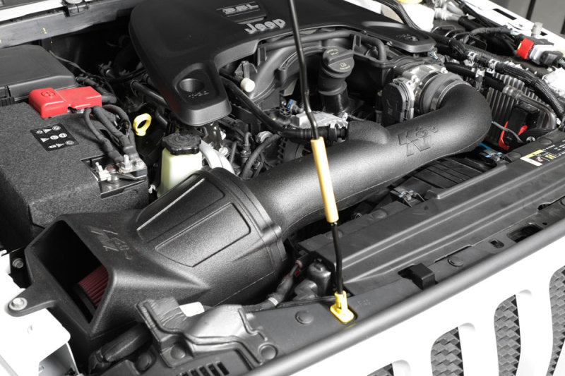 K&N Engineering 63-1576 K&N 2018 Jeep Wrangler JL V6-3.6L F/I AirCharger Performance Intake
