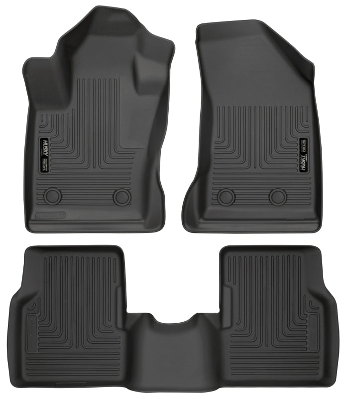 Husky Liners 95681 2017 Jeep Compass Weatherbeater Black Front & 2nd Seat Floor Liners
