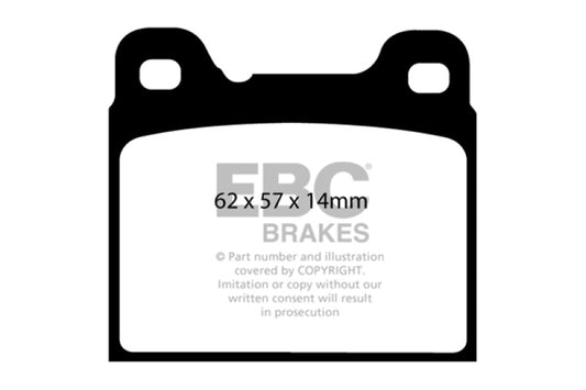 EBC DP31043C 91-93 Volvo 740 2.3 (ABS) (Girling) Redstuff Rear Brake Pads