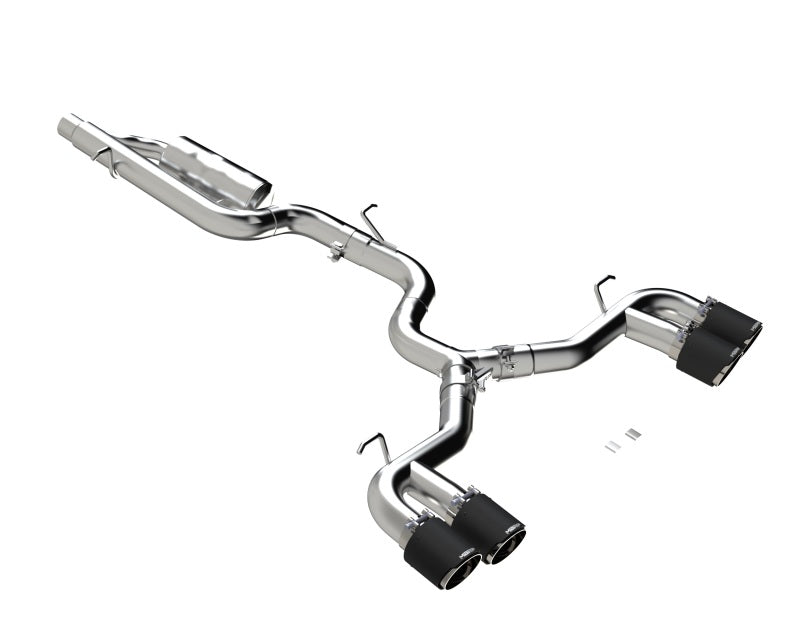 MBRP S46123CF 2022 Volkswagen Golf R MK8 3in Cat-Back Quad Rear w/ Carbon Fiber Tips Valve Delete Exhaust