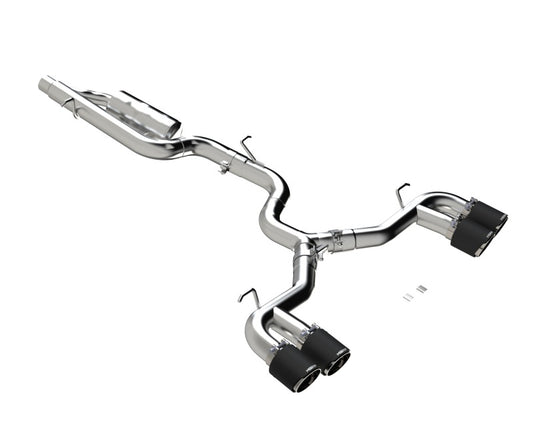 MBRP S46123CF 2022 Volkswagen Golf R MK8 3in Cat-Back Quad Rear w/ Carbon Fiber Tips Valve Delete Exhaust