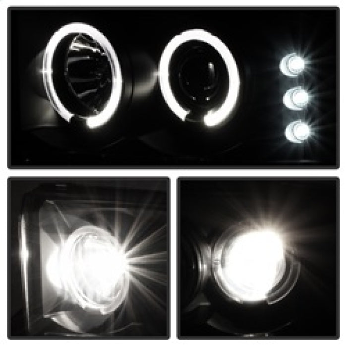 SPYDER 5078452 Spyder Ford F250 Super Duty 99-04 Projector Version 2 LED Halo LED Blk Smke PRO-YD-FF25099-1P-G2-BSM