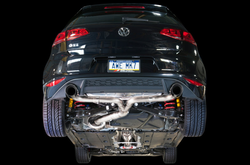 AWE Tuning 3015-33050 VW MK7 GTI Touring Edition Exhaust - Diamond Black Tips
