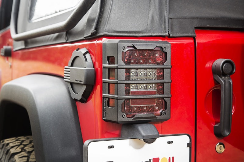 Rugged Ridge 11226.05 07-18 Jeep Wrangler JK Black Elite Tail Light Guards