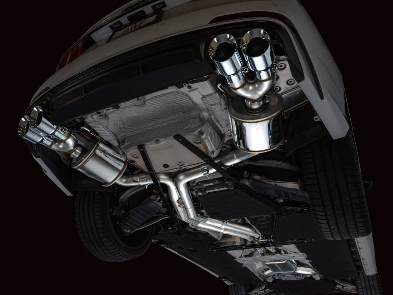 AWE Tuning 3015-42103 19-23 Audi C8 S6/S7 2.9T V6 AWD Touring Edition Exhaust - Chrome Silver Tips