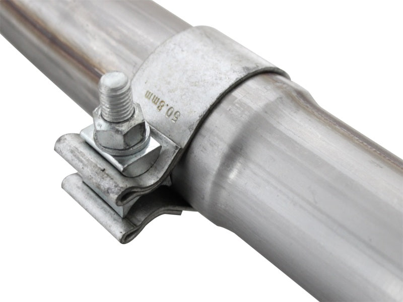 aFe 48-46208 Power Twisted Steel Y-Pipe Stainless Steel 2.5in 12-14 Jeep Wrangler V6 3.6L