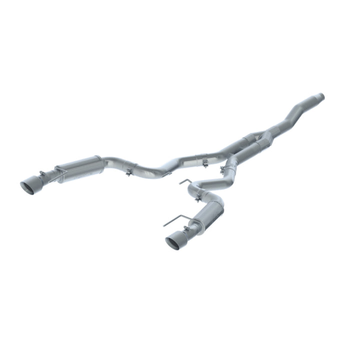 MBRP S7274409 15-18 Ford Mustang EcoBoost 2.3L T409 3in Cat Back Dual Split Rear Exit (Street Version)