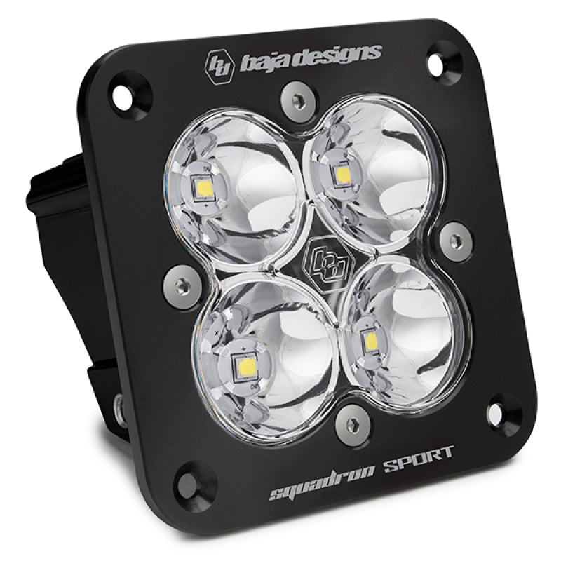 Baja Designs 551006 Squadron Sport Work/Scene Pattern Black Flush Mount LED Light Pod - Clear