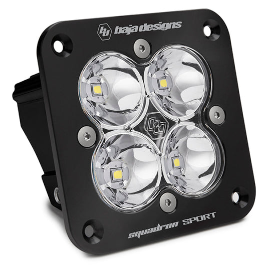 Baja Designs 551006 Squadron Sport Work/Scene Pattern Black Flush Mount LED Light Pod - Clear
