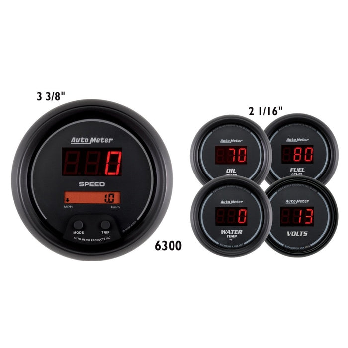 Autometer ATM6300 Digital 5-Gauge Kit - Sport Comp