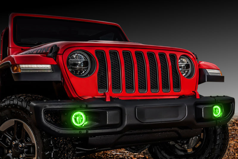 ORACLE Lighting 1215-333 Oracle Jeep Wrangler JL/Gladiator JT LED Surface Mount Fog Light Halo Kit - ColorSHIFT SEE WARRANTY