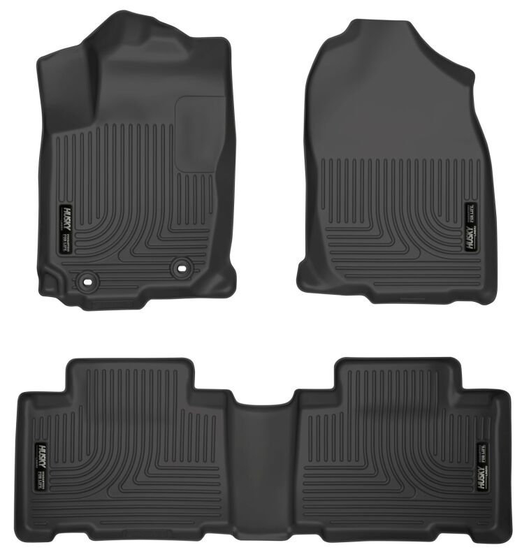 Husky Liners 98971 13 Toyota RAV4 Weatherbeater Black Front & 2nd Seat Floor Liners