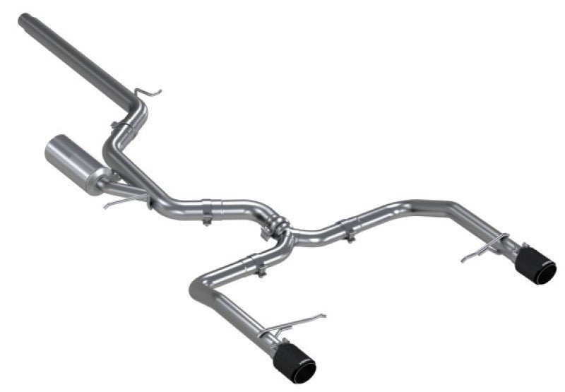 MBRP S46083CF 19-21 VW Jetta GLI T304 SS 3in Cat-Back Dual Split Rear Exit Exhaust - Carbon Fiber Tips