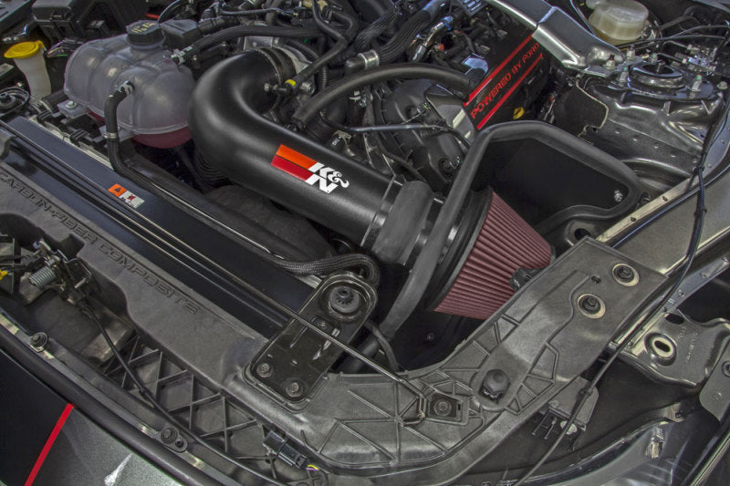 K&N Engineering 69-3538TTK K&N 2016-2017 Ford Mustang Shelby 5.2L V8 Typhoon Cold Air Intake System