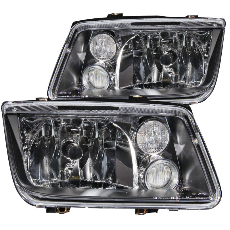 ANZO 121169 1999-2005 Volkswagen Jetta Crystal Headlights Black w/o Bulbs