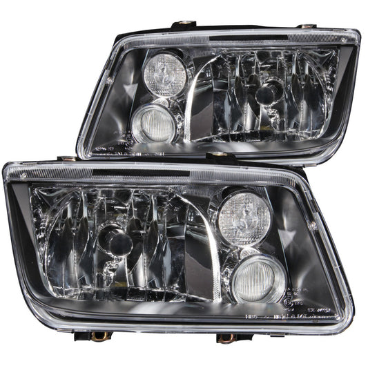 ANZO 121169 1999-2005 Volkswagen Jetta Crystal Headlights Black w/o Bulbs