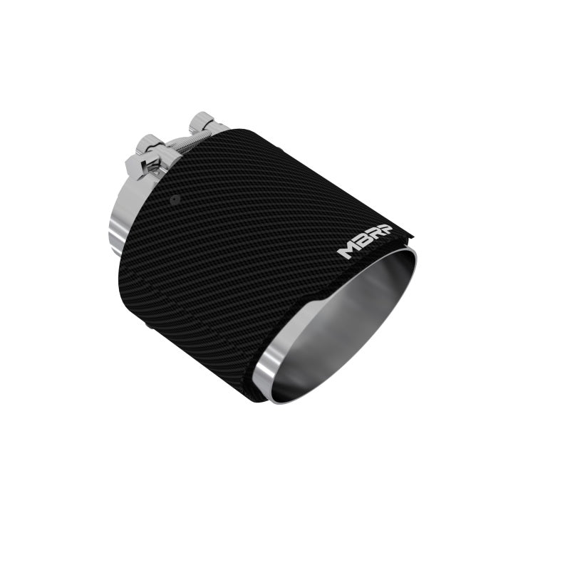 MBRP T5184CF Universal Carbon Fiber Tip, 3in. ID./5in. OD./ 6.13in L. Angle Cut Dual Wall
