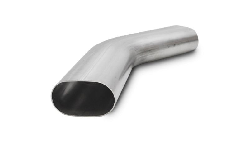 Vibrant 13192 3.5in Oval (Nominal Size) T304 SS 45 deg Mandrel Bend 6in x 6in leg lengths