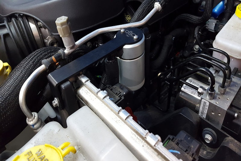 J&L 3064D-C 12-17 Jeep Wrangler JK 3.6L Passenger Side Oil Separator 3.0 - Clear Anodized