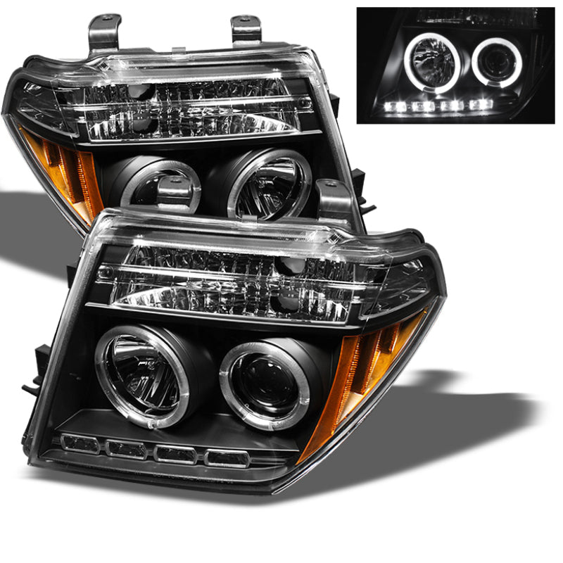 SPYDER 5011527 Spyder Nissan Frontier 05-08 Projector Headlights LED Halo LED Blk PRO-YD-NF05-HL-BK