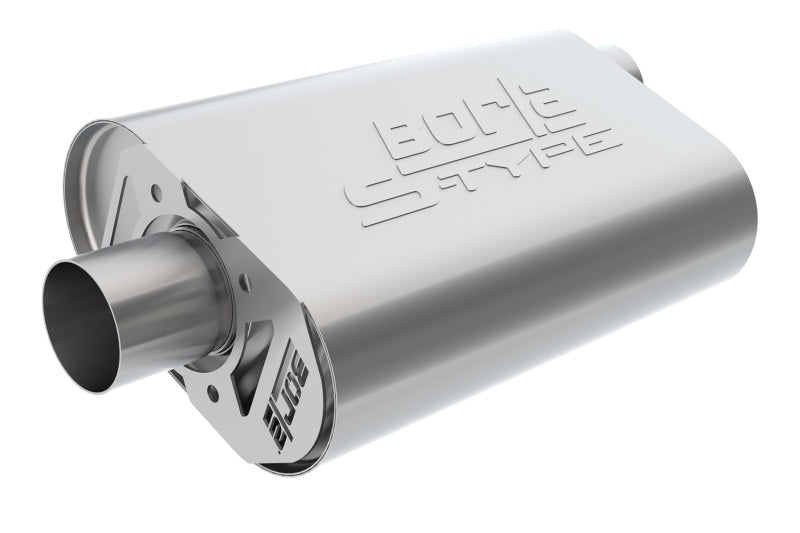 Borla 400843 CrateMuffler SBC Hot 350/383 3.0 inch Offset/Center 14in x 4.35in x 9in Oval S-Type Muffler