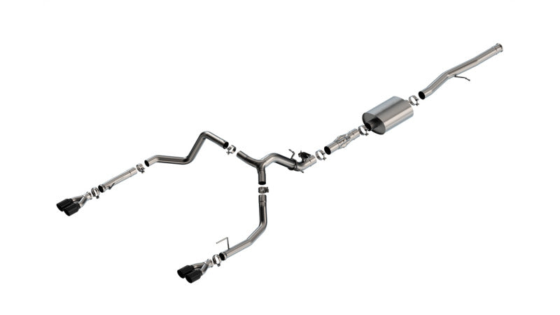 Borla 140997BC 2024 Chevy Silverado 1500 6.2L V8 ATAK Catback Exhaust w/ Simulator - Black Chrome