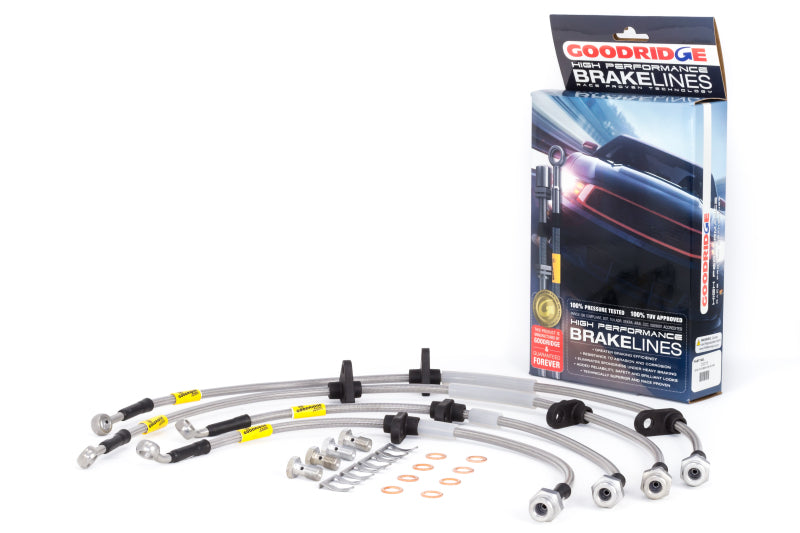 Goodridge 20018 94-01 Acura Integra / 92-95 Honda Civic (w/Rear Disc & ABS) Stainless Steel Brake Line Kit