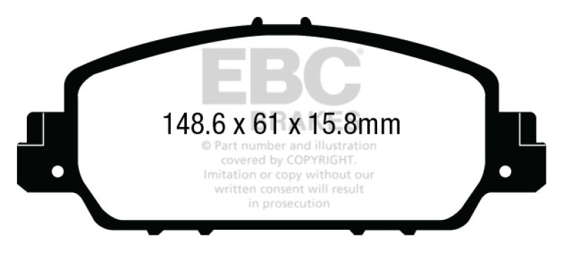 EBC DP43014R 13+ Honda Accord Coupe 2.4 EX Yellowstuff Front Brake Pads