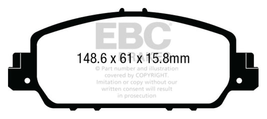 EBC DP23014 13+ Honda Accord Coupe 2.4 EX Greenstuff Front Brake Pads