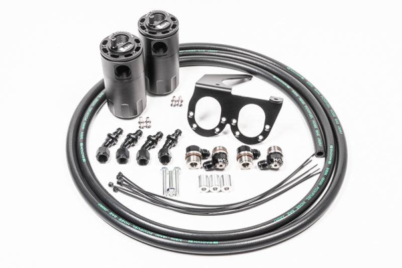 Radium Engineering 20-0555-FL Nissan R35 GT-R Dual Catch Can Kit CCV Fluid Lock